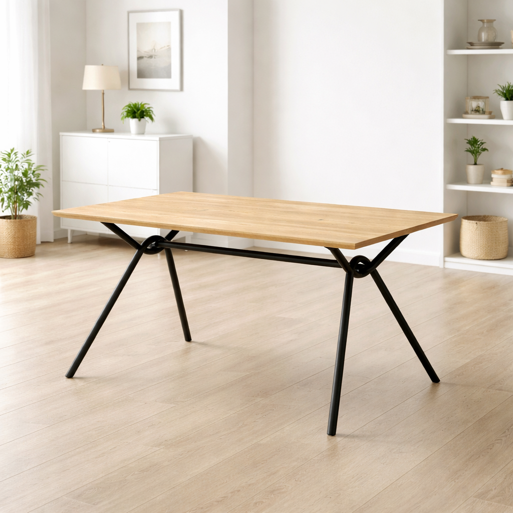 Mesa Robusta moderna para comedor 140x80x75 cm