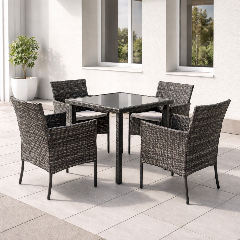 Conjunto Mesa y Sillas Exterior: Moderno