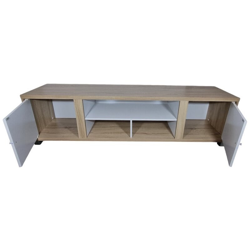 Mueble TV Blanco Moderno Salón 180x40 cm