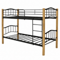 Litera individual 90x190 de madera y metal