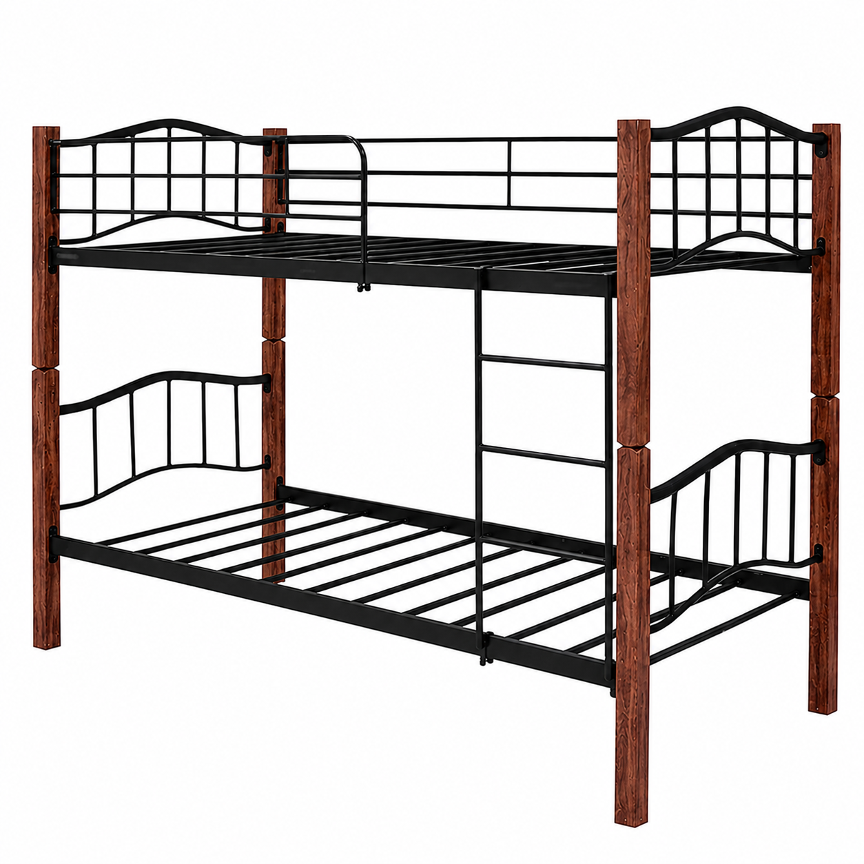 Litera individual 90x190 de madera y metal