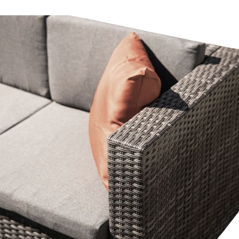 Rinconera Jardín Ratán Exterior 210x210 cm Gris