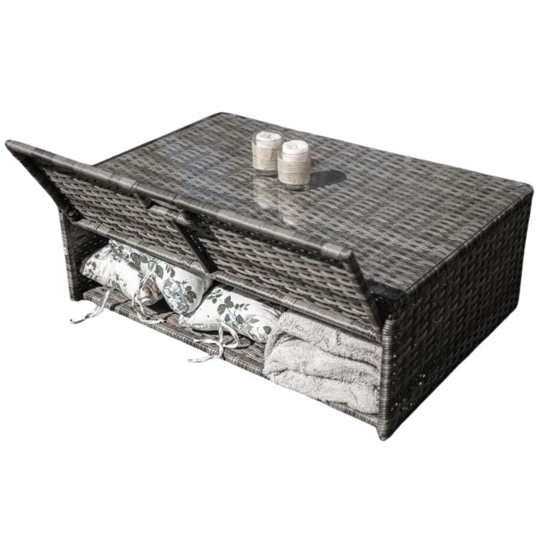 Rinconera Jardín Ratán Exterior 210x210 cm Gris