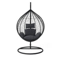 Silla Colgante Jardín con Soporte 195x105x85 cm Resistente y Cómoda Negro o Blanco