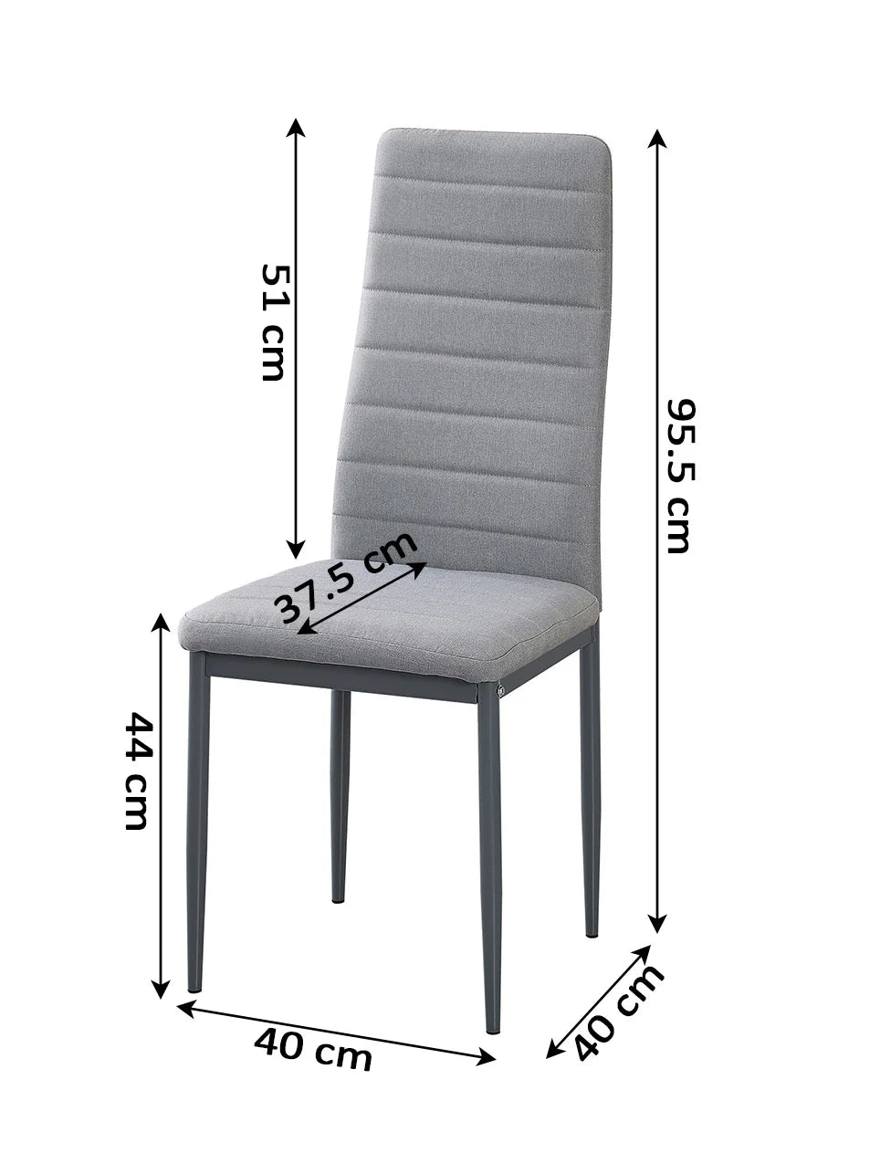 Conjunto 6 Sillas Acolchadas de Comedor Polipiel