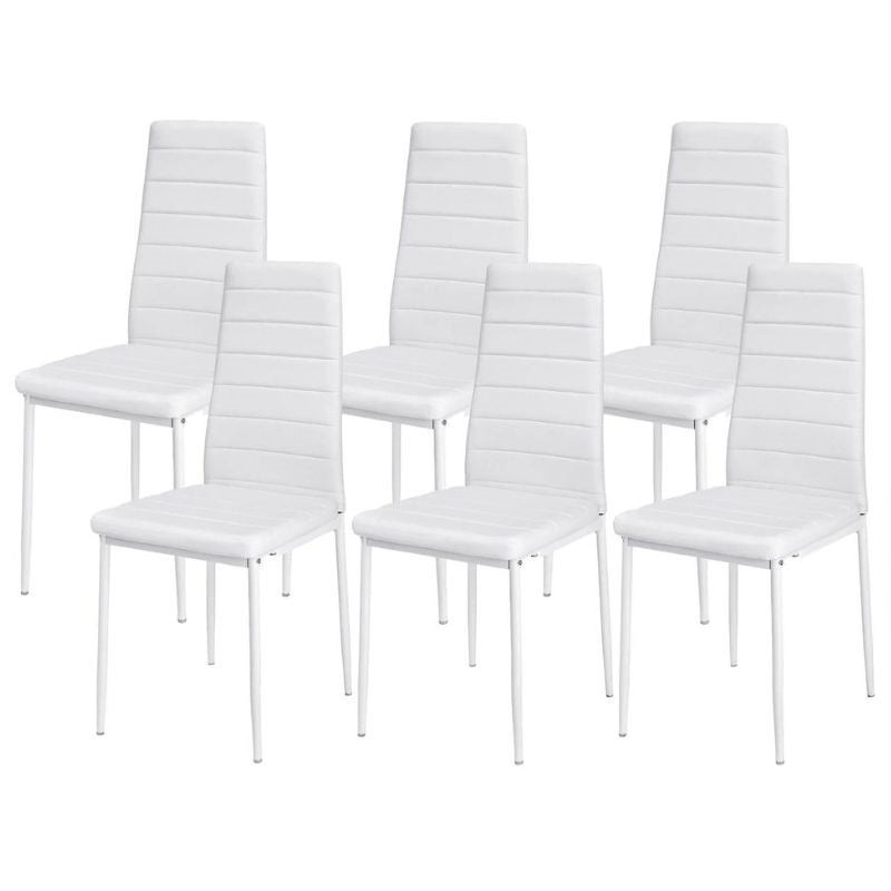Conjunto 6 Sillas Acolchadas de Comedor Polipiel