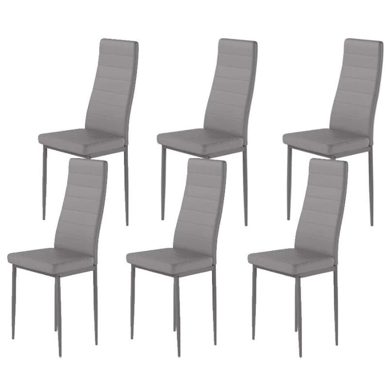 Conjunto 6 Sillas Acolchadas de Comedor Polipiel
