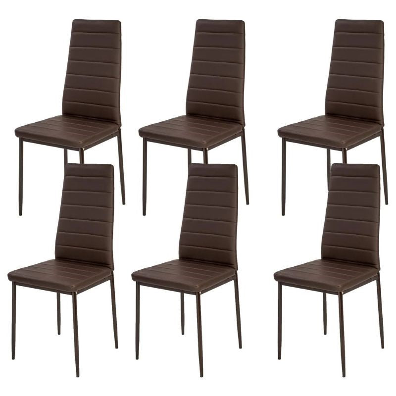 Conjunto 6 Sillas Acolchadas de Comedor Polipiel