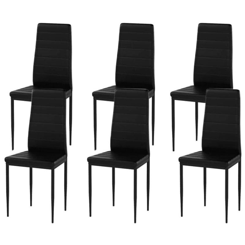 Conjunto 6 Sillas Acolchadas de Comedor Polipiel