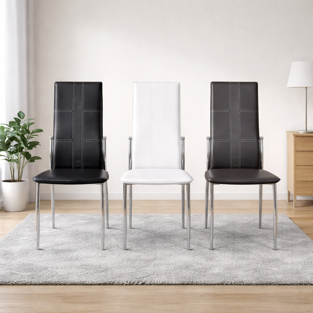 Pack 6 sillas comedor elegantes en Polipiel