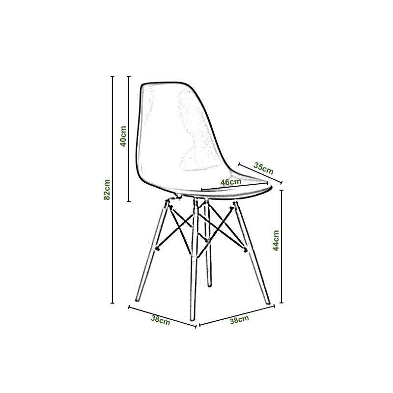 Pack 6 Sillas Nórdicas Comedor 82x38x38 Modernas y Resistentes