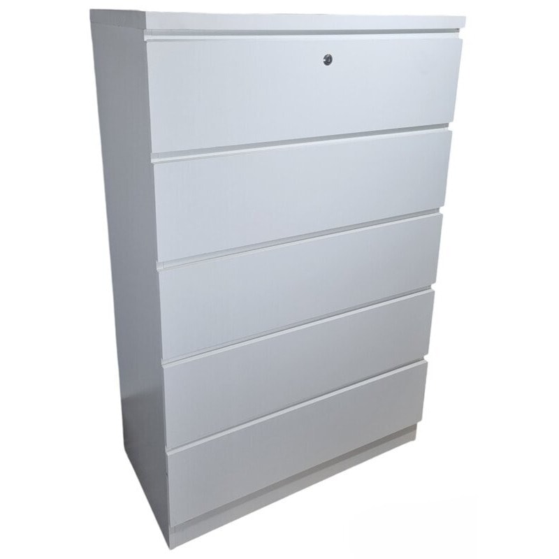 Sinfonier 5 cajones con cerradura blanco