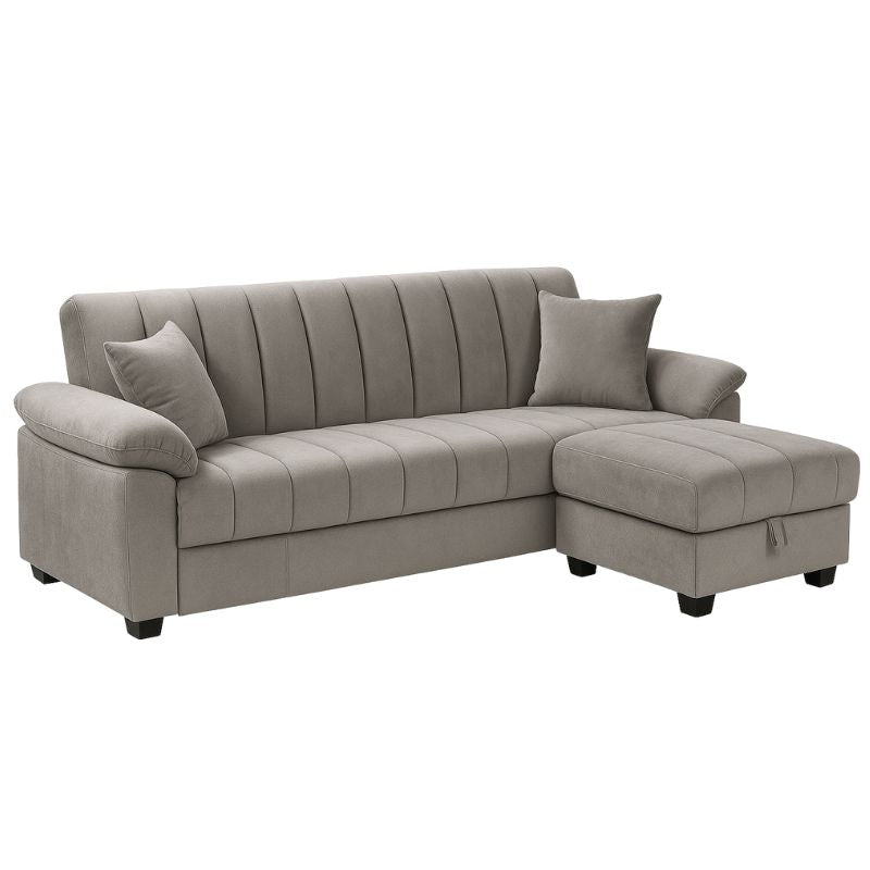 Sofá Cama con Arcón Clic Clac 210 cm + Puff