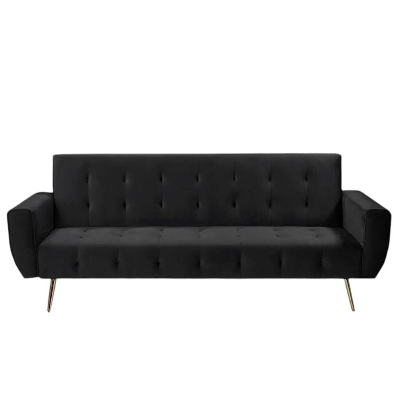 Sofá Cama Terciopelo Clic Clac 210 cm con Patas Doradas