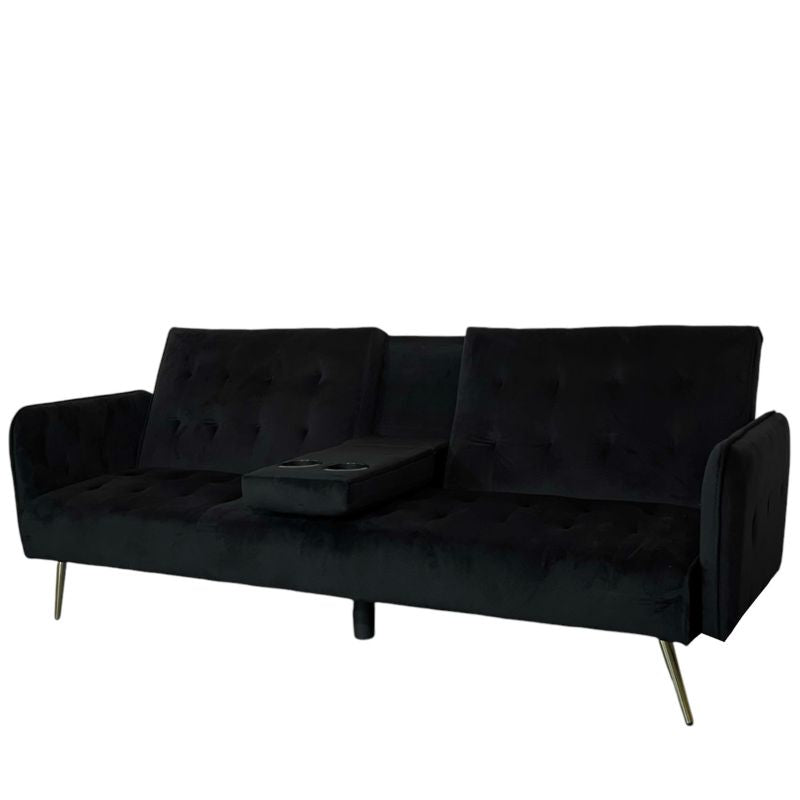 Sofá Cama Terciopelo Clic Clac con Portavasos 180cm