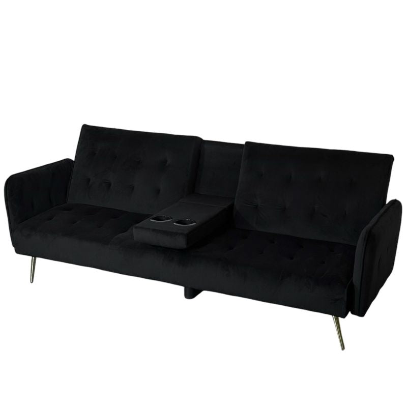 Sofá Cama Terciopelo Clic Clac con Portavasos 180cm