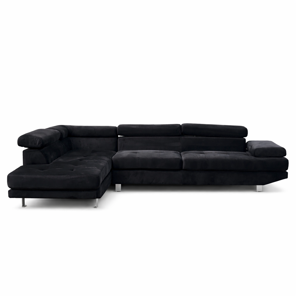 Sofá Chaise Longue Rinconera 254x166 cm con Cabeceros Reclinables - Daniela