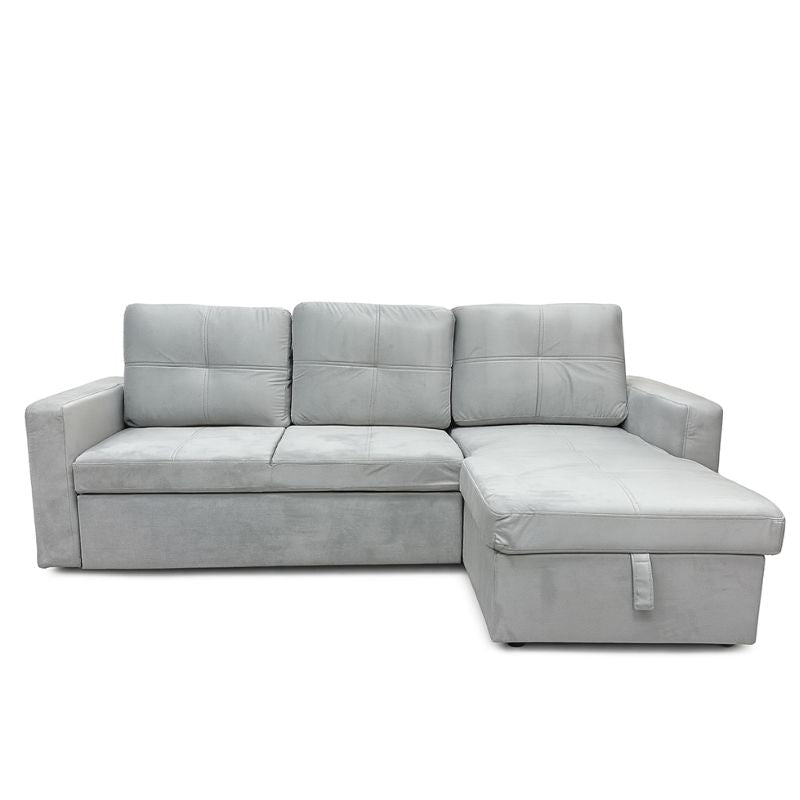 Sofá chaise longue cama deslizante 210x80x135 cm gris