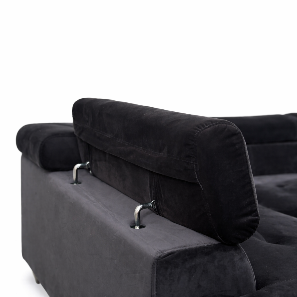 Sofá Chaise Longue Rinconera 254x166 cm con Cabeceros Reclinables - Daniela