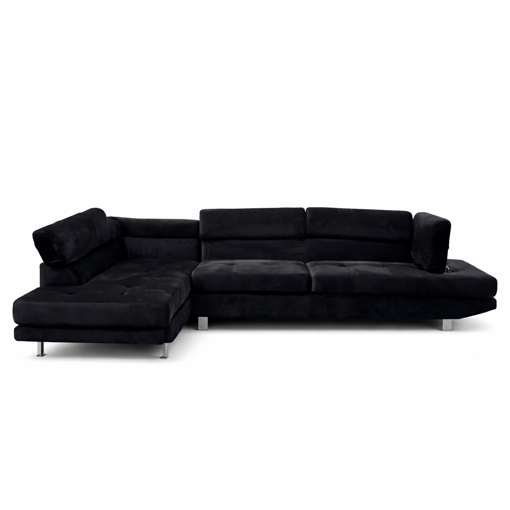 Sofá Chaise Longue Rinconera 254x166 cm con Cabeceros Reclinables - Daniela