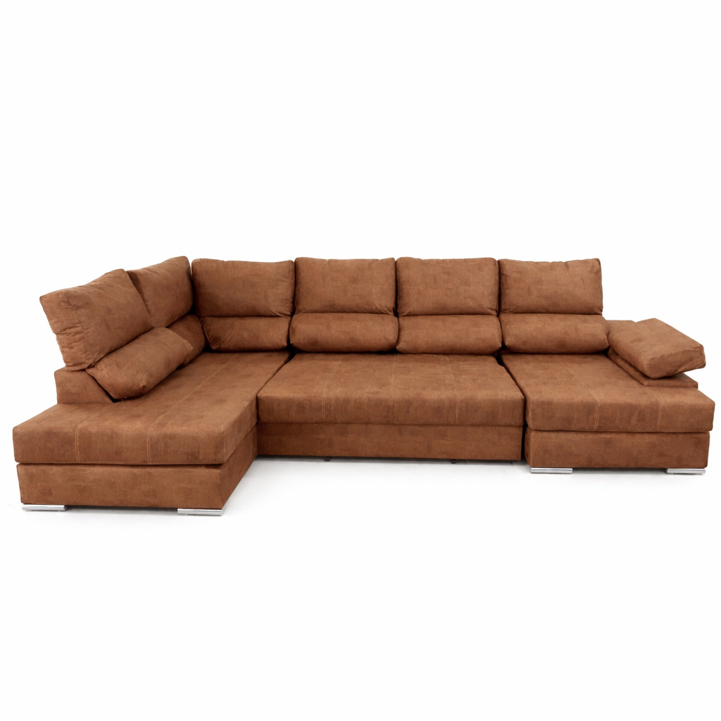 Sofá Italia rinconera grande moderno 345x200 cm deslizante microfibra